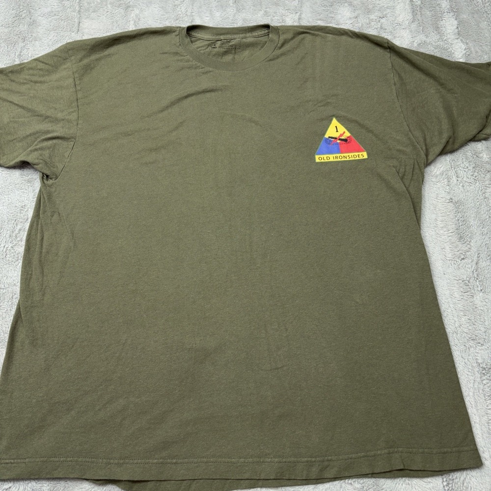 Old Ironsides U.S. Army branded crew neck‎ t-shirt in olive drab green 2X